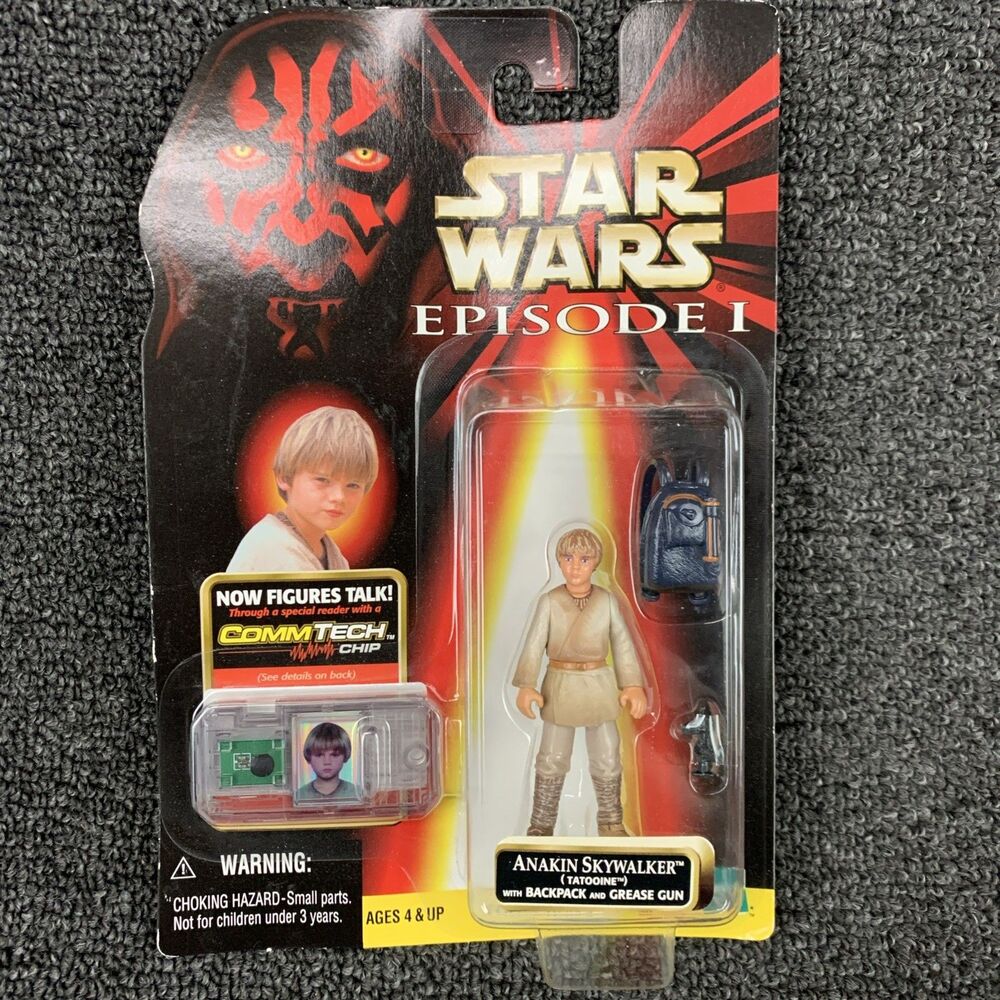 Vintage 1998 Star Wars Anakin Skywalker & Cpt Tarpals CommTech Action Figures - Picture 2 of 5